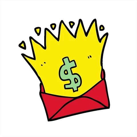 A simple looping animated cartoon envelope with money sign Stock Footage 312962295