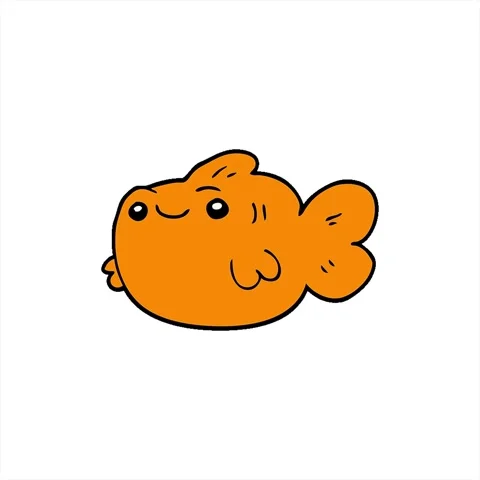 A simple looping animated cartoon fish Stock Footage 312957218
