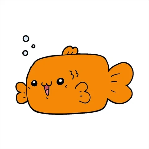 A simple looping animated cartoon fish Stock Footage 312964465
