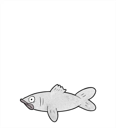 A simple looping animated cartoon fish Stock Footage 312966807