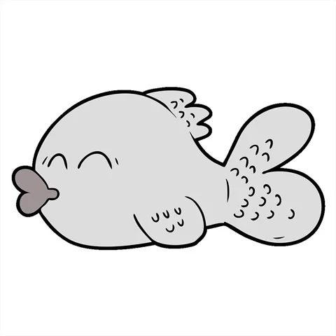 A simple looping animated cartoon fish Stock Footage 312975491
