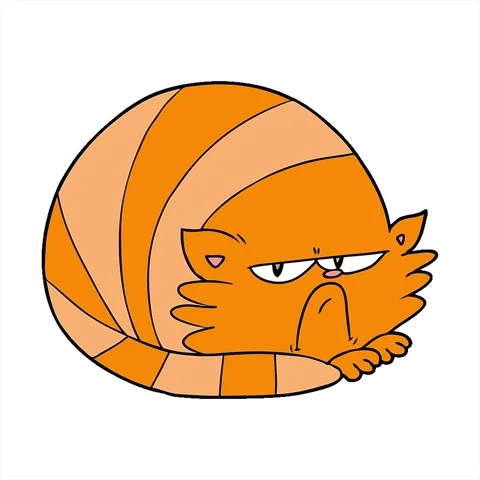 A simple looping animated cartoon grumpy cat 動画素材 312979559