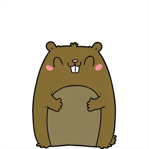 A simple looping animated cartoon happy gopher Stock Footage 312956010