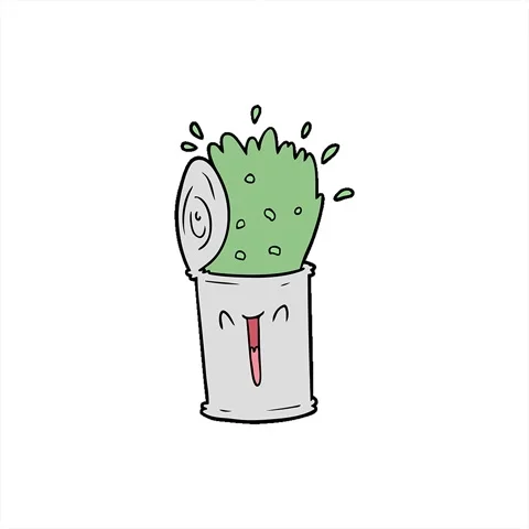 A simple looping animated cartoon happy exploding soup can 스톡 동영상 312962083