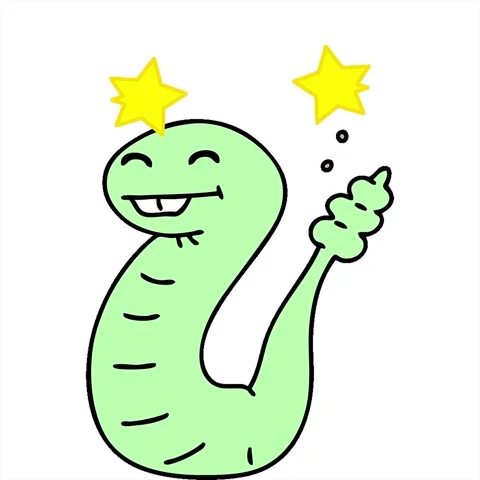 A simple looping animated cartoon of a happy snake Stock Footage 313006287