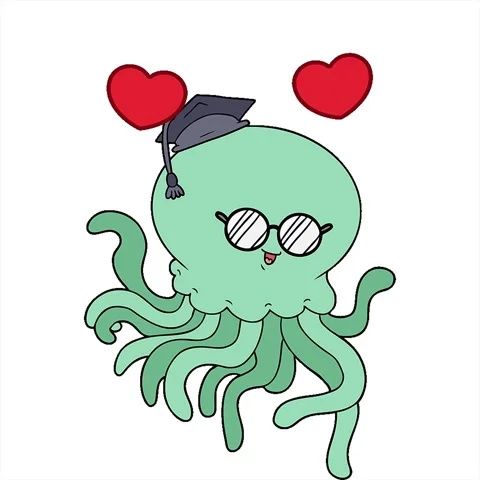 A simple looping animated cartoon jellyfish in love Stock Footage 313003058