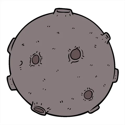 A simple looping animated cartoon moon Stock Footage 312962227