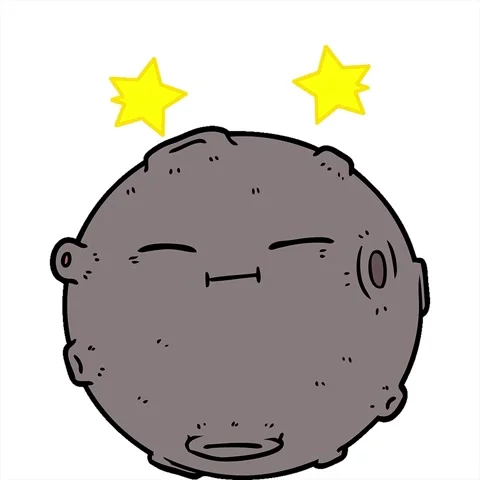 A simple looping animated cartoon moon Stock Footage 312998534