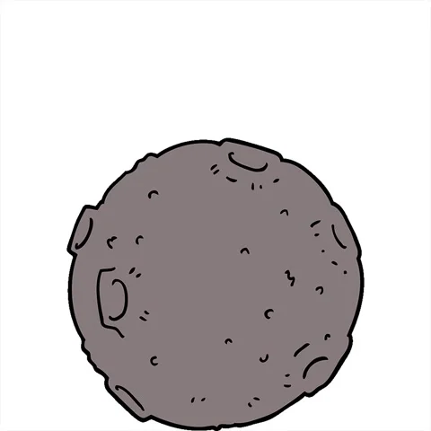 A simple looping animated cartoon moon Stock Footage 313007724