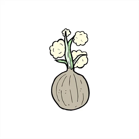 A simple looping animated cartoon onion Video stock 312991654