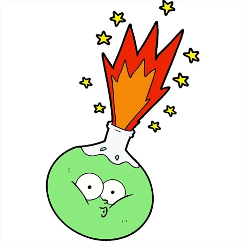 A simple looping animated cartoon potion exploding 스톡 동영상 312965976