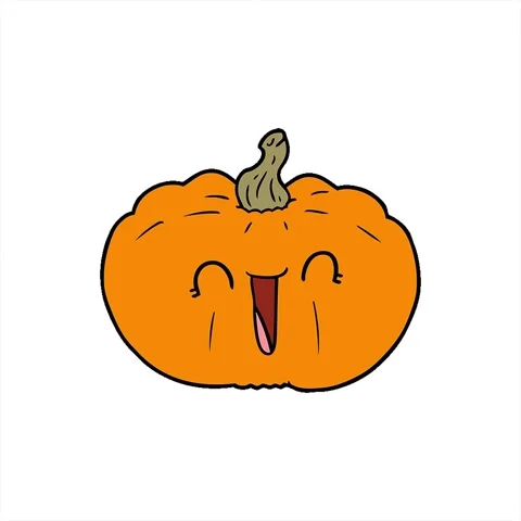 A simple looping animated cartoon pumpki... | Stock Video | Pond5