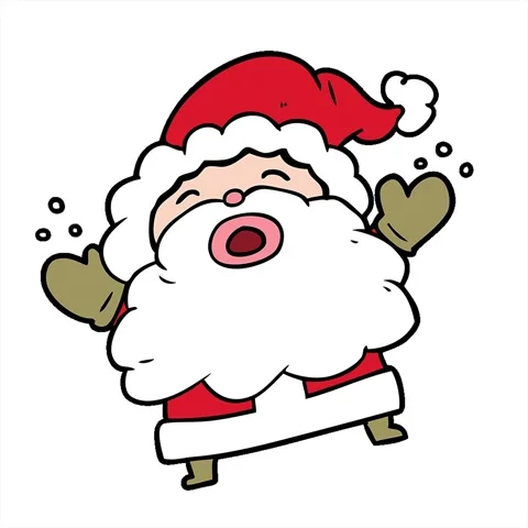 A simple looping animated cartoon santa claus shouting in frustration Stock Footage 313006750