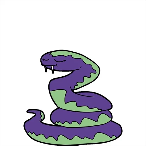 A simple looping animated cartoon snake Stock Footage 312965366