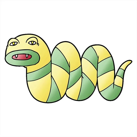 A simple looping animated cartoon snake Stock Footage 312968325