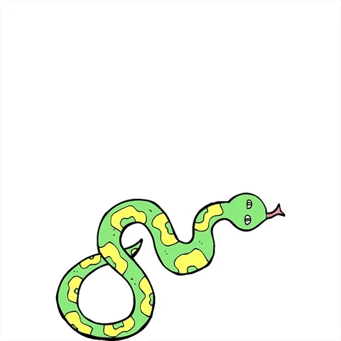 A simple looping animated cartoon snake Stock Footage 312968813