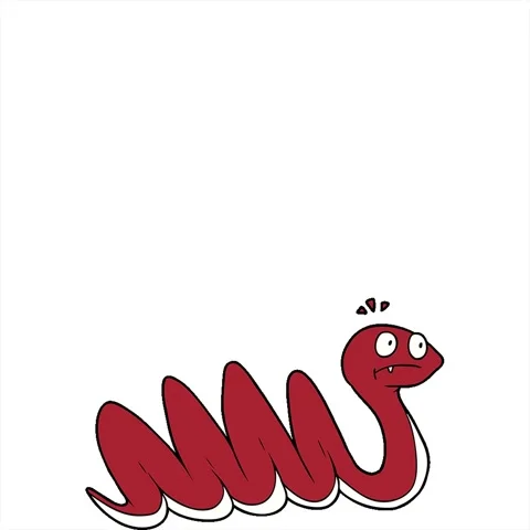 A simple looping animated cartoon snake Stock Footage 312970918