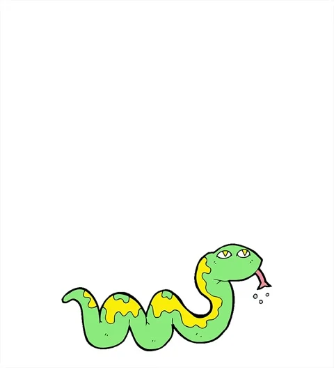 A simple looping animated cartoon snake Stock Footage 312979528