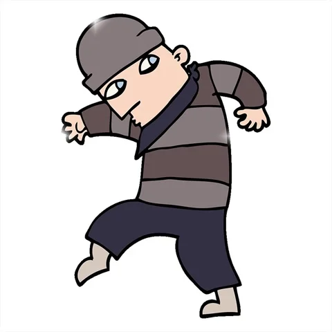 A simple looping animated cartoon sneaki... | Stock Video | Pond5