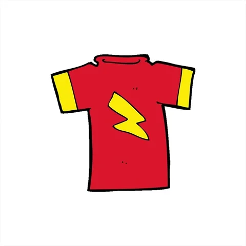 A simple looping animated cartoon t shirt with lightning bolt Stock Footage 312991038