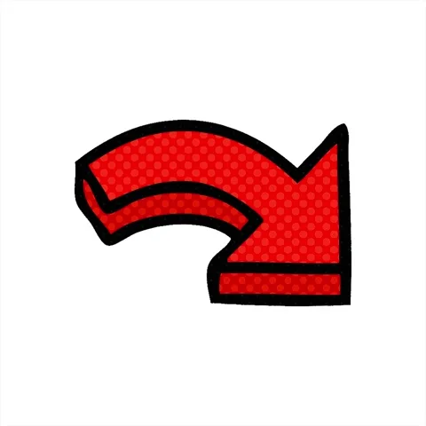 A simple looping animated comic book style cartoon of a pointing arrow Stock Footage 312954803