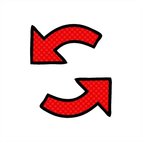 A simple looping animated comic book style cartoon of a directional arrow Stock Footage 312966110