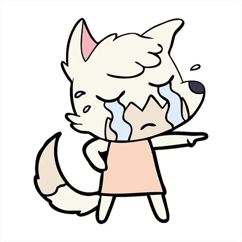 A simple looping animated crying fox car... | Stock Video | Pond5