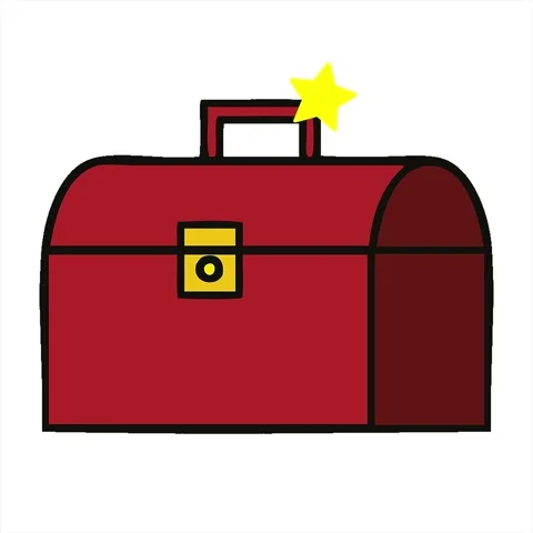 A simple looping animated cute cartoon of a metal case Stock-Footage 312966190