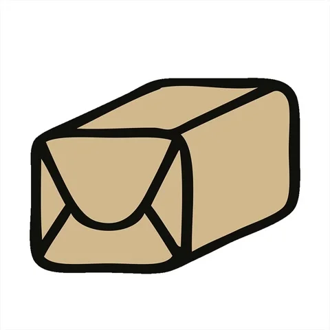 A simple looping animated cute cartoon of a paper parcel 스톡 동영상 312991594