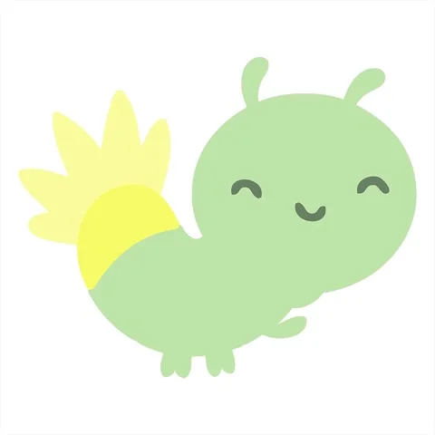 A simple looping animated cute cartoon glow bug Stock Footage 313006646