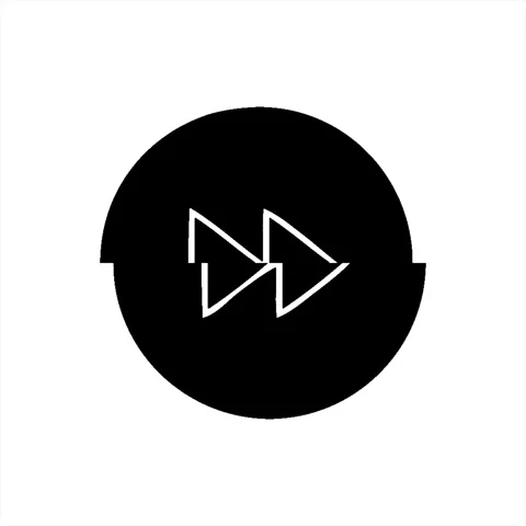 A simple looping animated flat symbol of a fast forward button icon Video stock 312957059