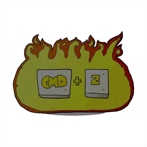 A simple looping animated freehand drawn cartoon command Z function 動画素材 312995241