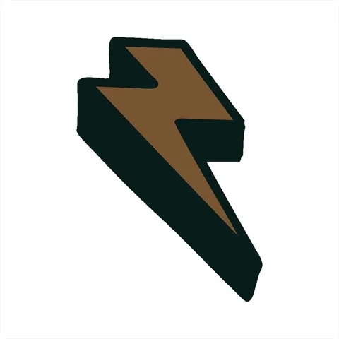 A simple looping animated iconic tattoo style image of lighting bolt Stock Footage 312960102