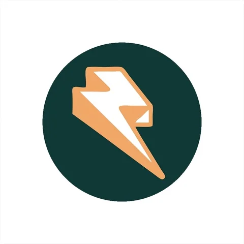 A simple looping animated iconic tattoo style image of lighting bolt Stock Footage 312969003