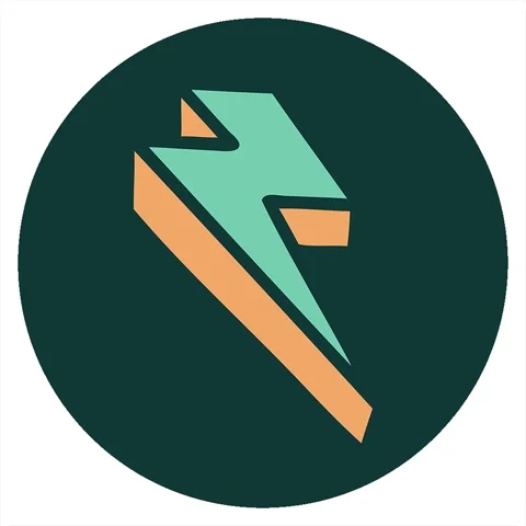 A simple looping animated iconic tattoo style image of lighting bolt Stock Footage 312976439