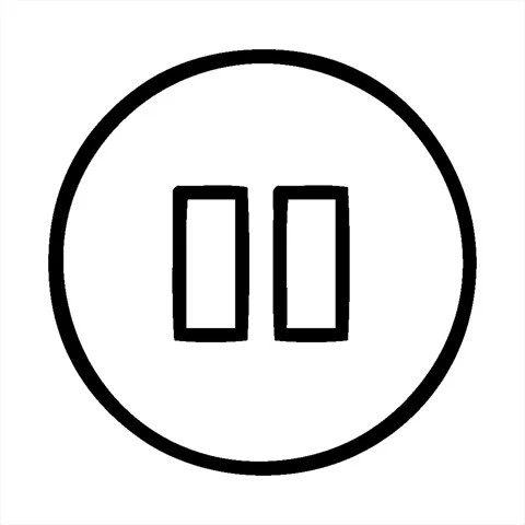A simple looping animated line drawing cartoon of a pause button icon Stock Footage 312969207