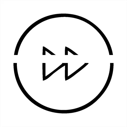 A simple looping animated line drawing cartoon of a fast forward button icon Video stock 312973940