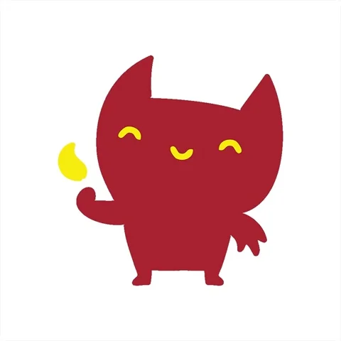 A simple looping animated little devil Stock Footage 313005101