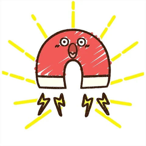 A simple looping animated Magnet Chalk Drawing Video stock 313001821