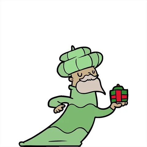 A simple looping animated one of three wise men cartoon Stock Footage 312965582