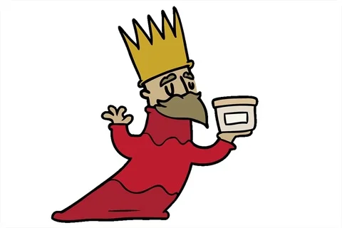 A simple looping animated one of three wise men cartoon Stock Footage 312968563