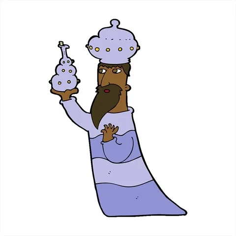 A simple looping animated one of the three wise men Stock Footage 312984680