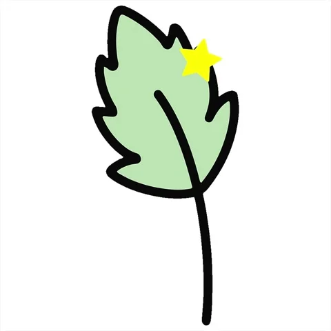 A simple looping animated simple leaf illustration Video stock 312963855