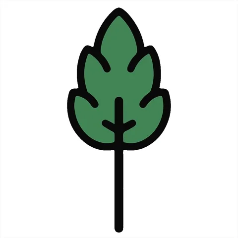 A simple looping animated simple leaf illustration Video stock 312973250