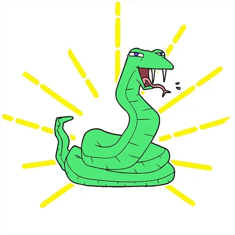 A simple looping animated snake Stock Footage 313002141