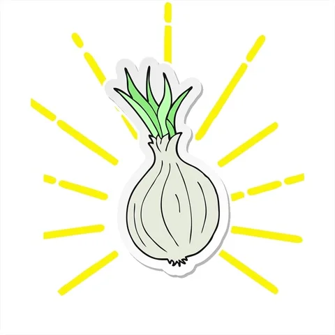 A simple looping animated sticker of a cartoon onion Video stock 312976097