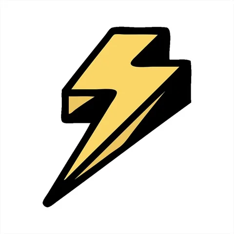 A simple looping animated tattoo in traditional style of lighting bolt Stock Footage 312989162