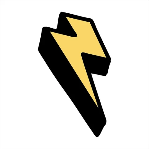 A simple looping animated tattoo in traditional style of lighting bolt Stock Footage 312994750