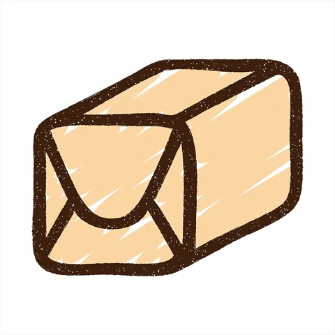 A simple looping animated Wrapped Parcel Chalk Drawing 動画素材 312978003