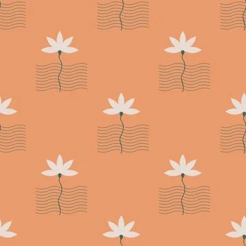 Simple lotus pattern Stock Illustration